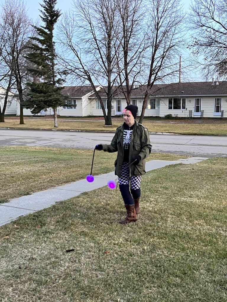 playing with my balls in the yard